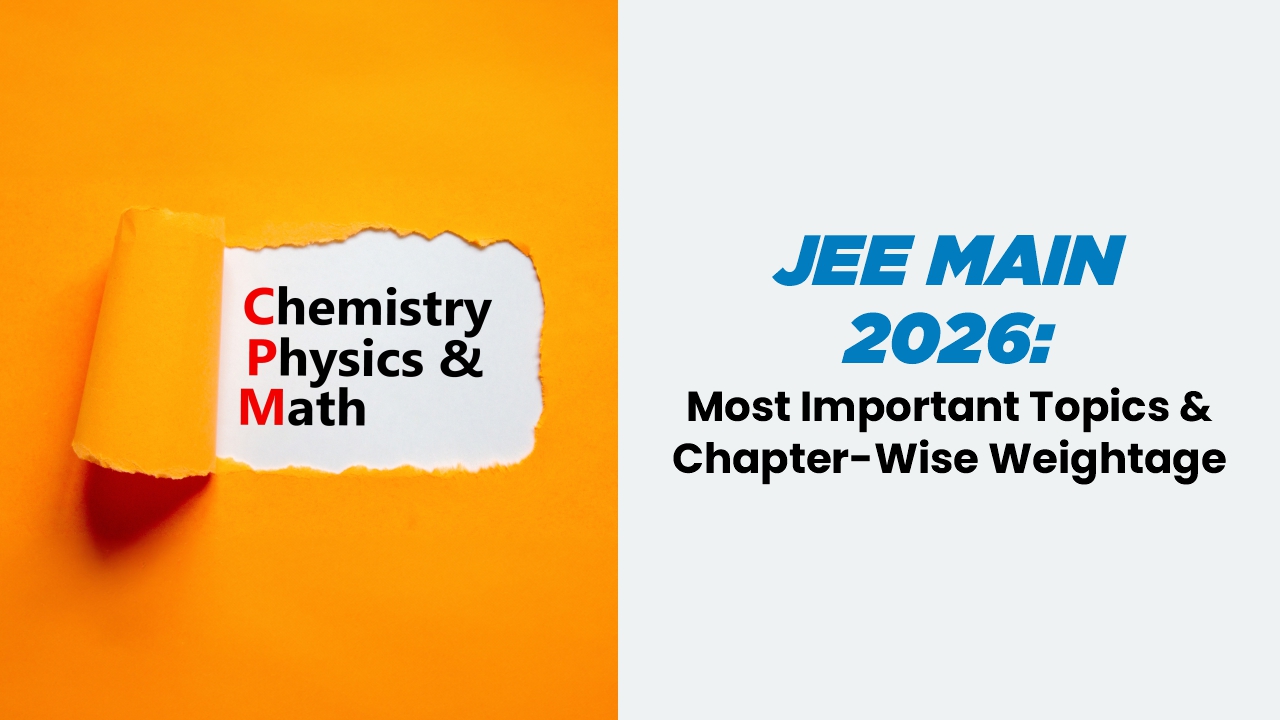 JEE Main 2026 Most Important Topics  Chapter Wise Weightage Physics Chemistry Maths 