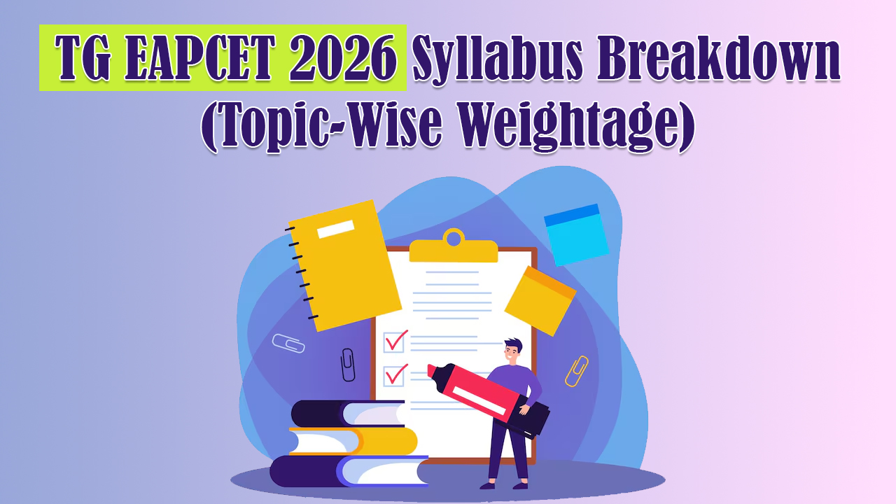 TG EAPCET 2025–26 full syllabus breakdown with topic-wise weightage for Engineering 
