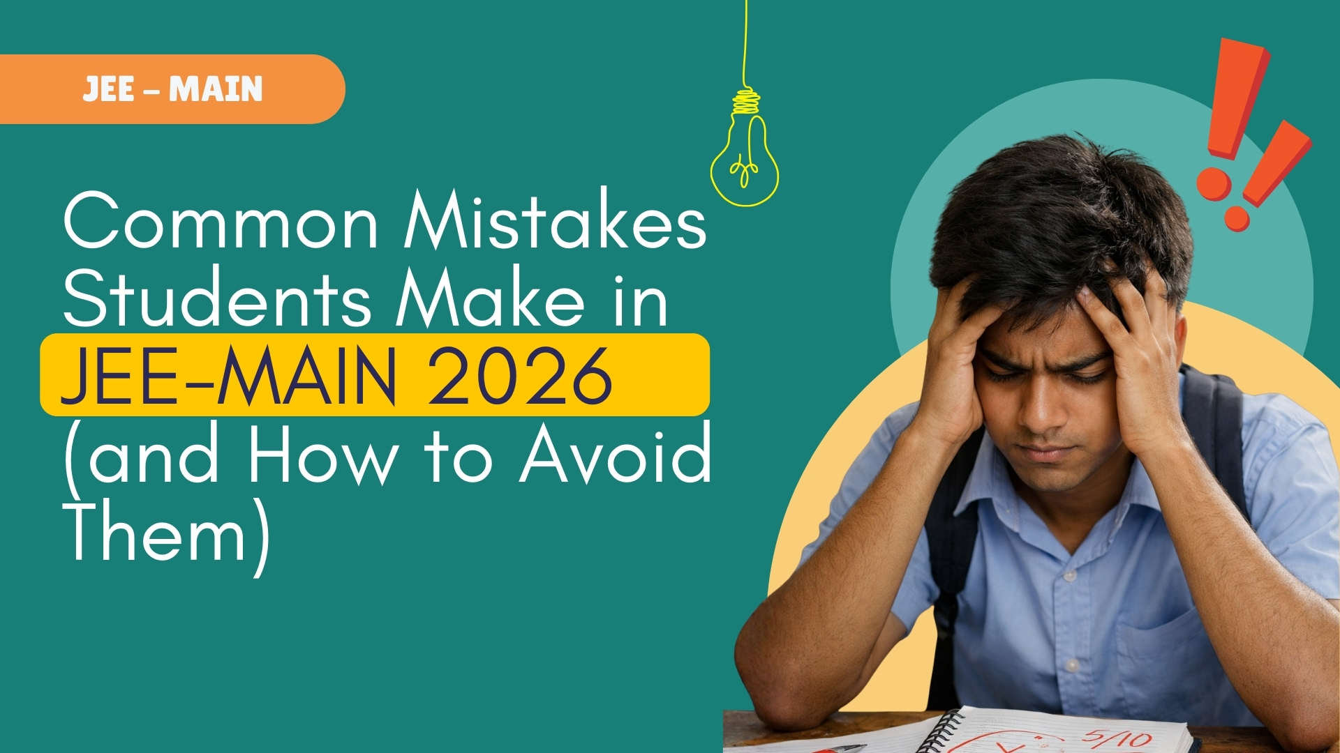 Common mistakes students make in JEE Main 2026 exam preparation and tips to avoid them 
