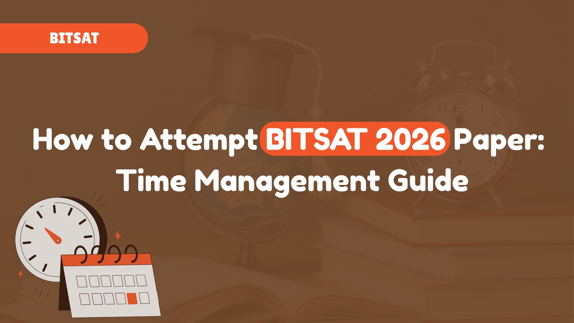 “Student attempting BITSAT 2026 online exam with timer and strategy notes” 